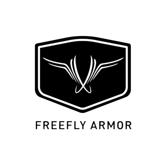 Freefly Armor shield logo in black and white