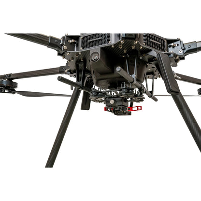 Inspired Flight IF1200A with Blue Herelink Ground Control Station, close-up of the underside payload mounting plate