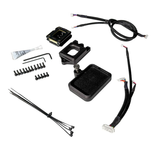Smart dovetail adapter kit with mounts, cables, fasteners, and tools