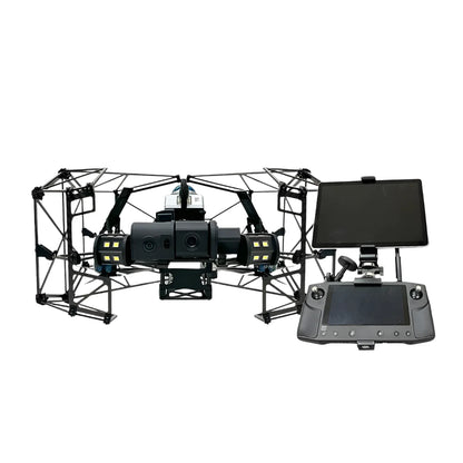 Nolvis X1  indoor inspection drone displayed with controller and monitor