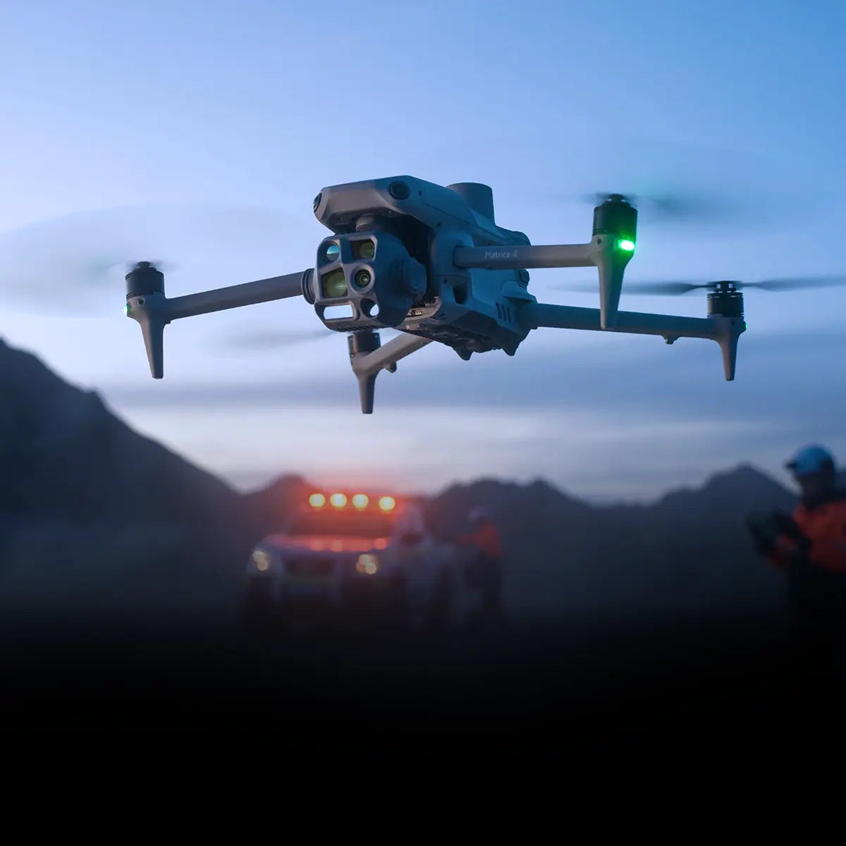 Drone used in public safety use case, specifically in search and rescue.
