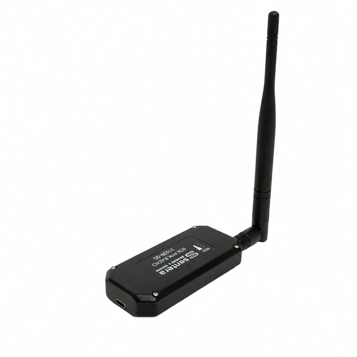Inspired Flight Sentera RTK/PPK Module, black RTK/PPK radio and antenna unit on a white background