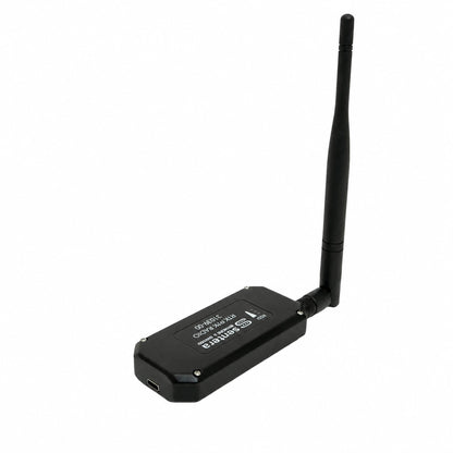 Inspired Flight Sentera RTK/PPK Module, black RTK/PPK radio and antenna unit on a white background